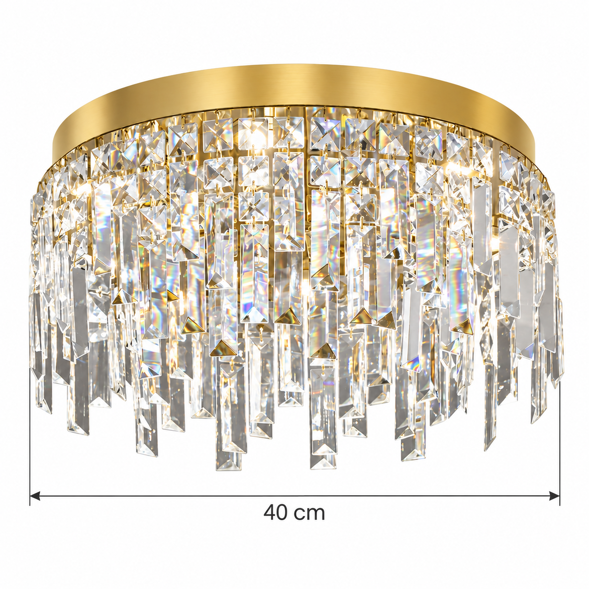 Plafonnier lustre en cristal LED