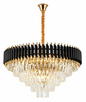 Lustre moderne en cristal haut de gamme noir & doré
