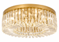 Plafonnier LED en cristal doré de luxe