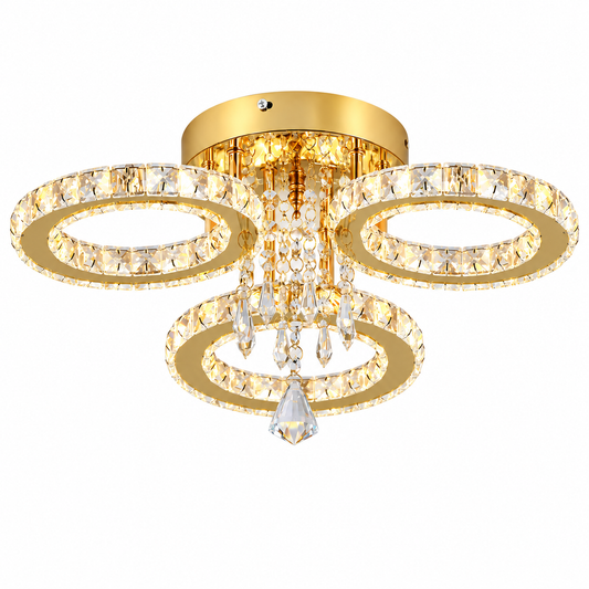 Plafonnier Prestige Or & Cristal