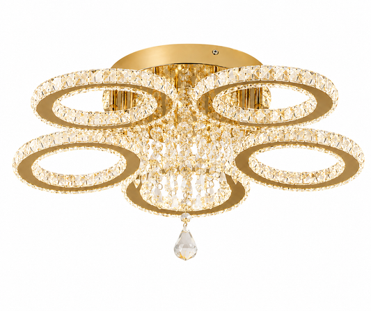 Plafonnier Prestige en Cristal Doré