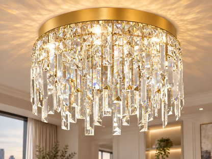 Plafonnier lustre en cristal LED