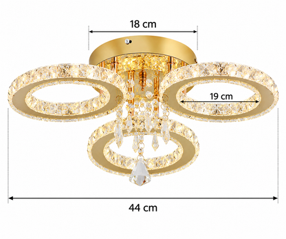 Plafonnier Prestige Or & Cristal