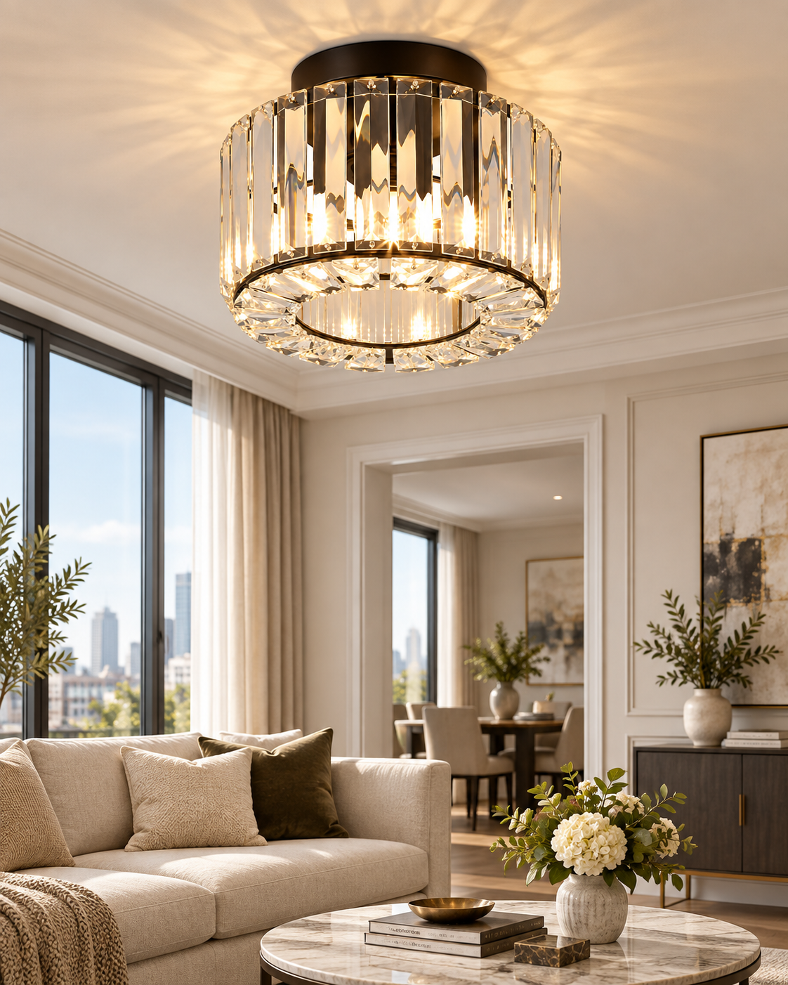 Plafonnier Cristal Élégance