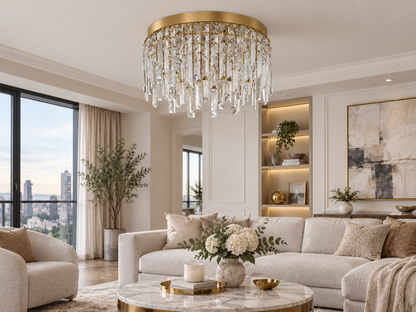 Plafonnier lustre en cristal LED