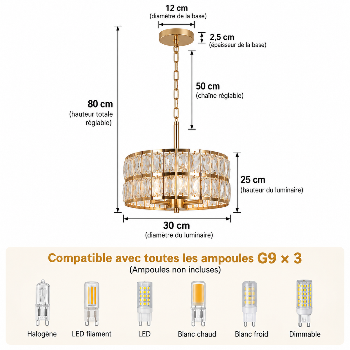 Suspension Cristal Impérial