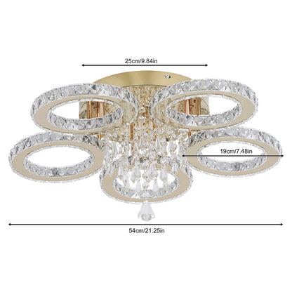 Plafonnier Prestige en Cristal Doré