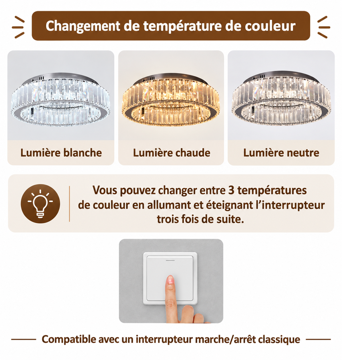 Plafonnier Majesté Cristal